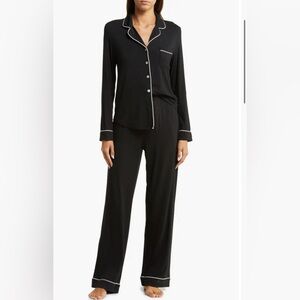 Cozy Earth Women's XL Black Long Sleeve Pajama Top Bamboo Stretch Soft